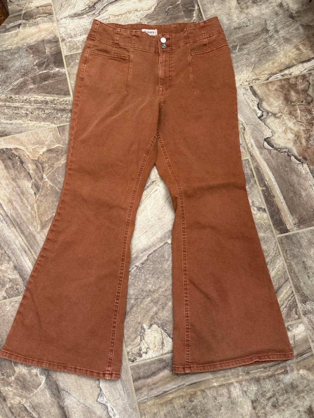 M Jeans by Maurices Rust Flare Jeans Size 12 High Rise